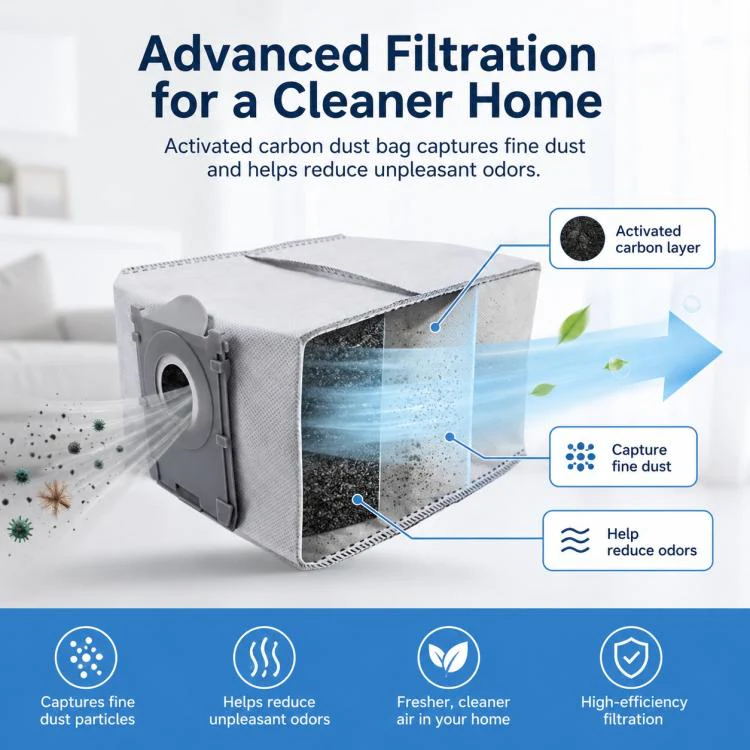 For Ecovacs DEEBOT X9 / X9 Pro Replacement Parts, Activated Carbon Dust Bag - Image 6