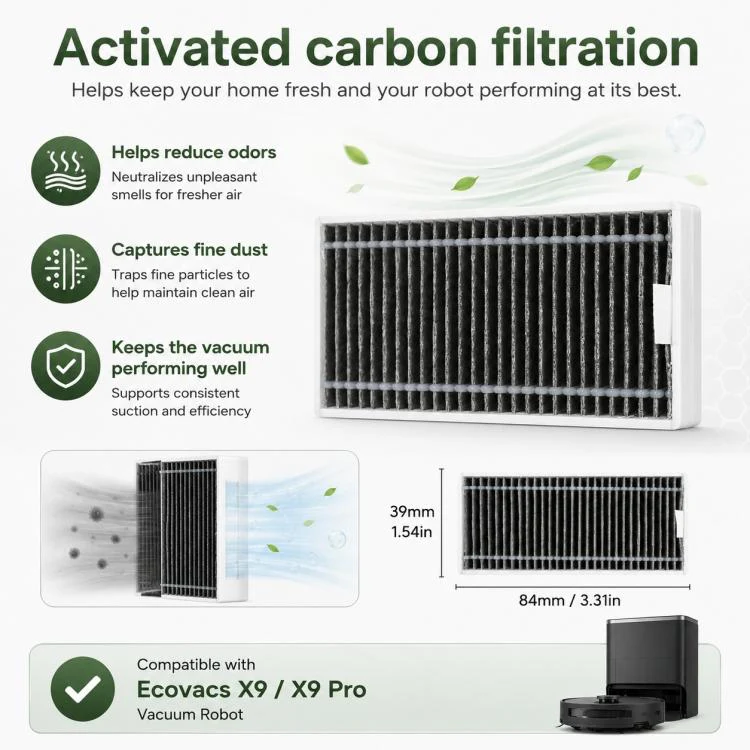 For Ecovacs DEEBOT X9 / X9 Pro Replacement Parts, Activated Carbon Filter - Image 4
