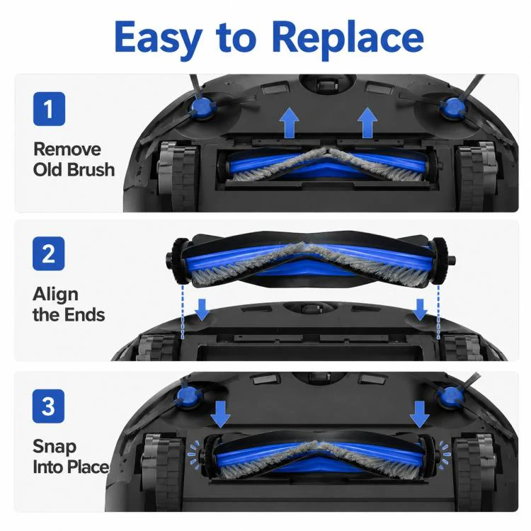 For Ecovacs DEEBOT X9 / X9 Pro Replacement Parts, Main Brush - Image 7