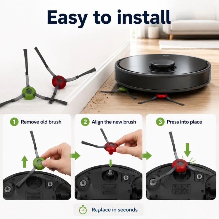 For Ecovacs Yeedi CC Robot Vacuum Mop Replacement Parts, Specification:Dual Side Brush - Image 8
