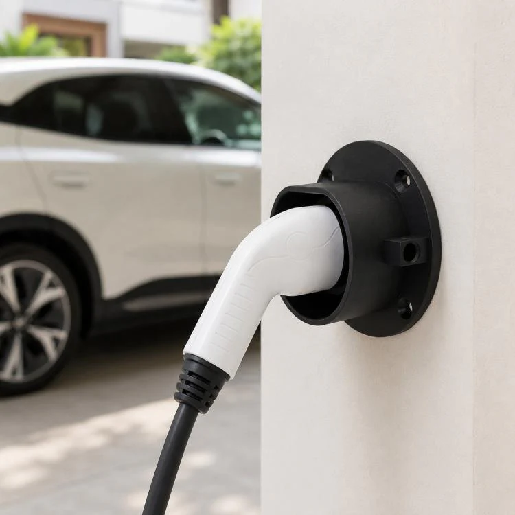 For EU Type 2 EV Charging Pile Round Empty Charging Connector Dock Bracket