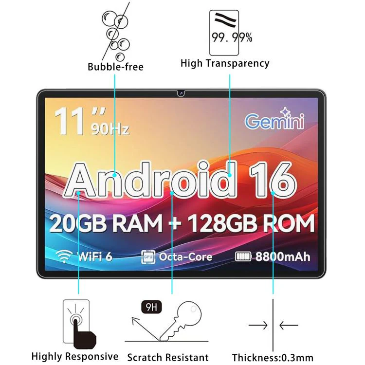 For Frameflow P11T 11 inch 25pcs 9H 0.3mm Explosion-proof Tempered Glass Film - Image 3