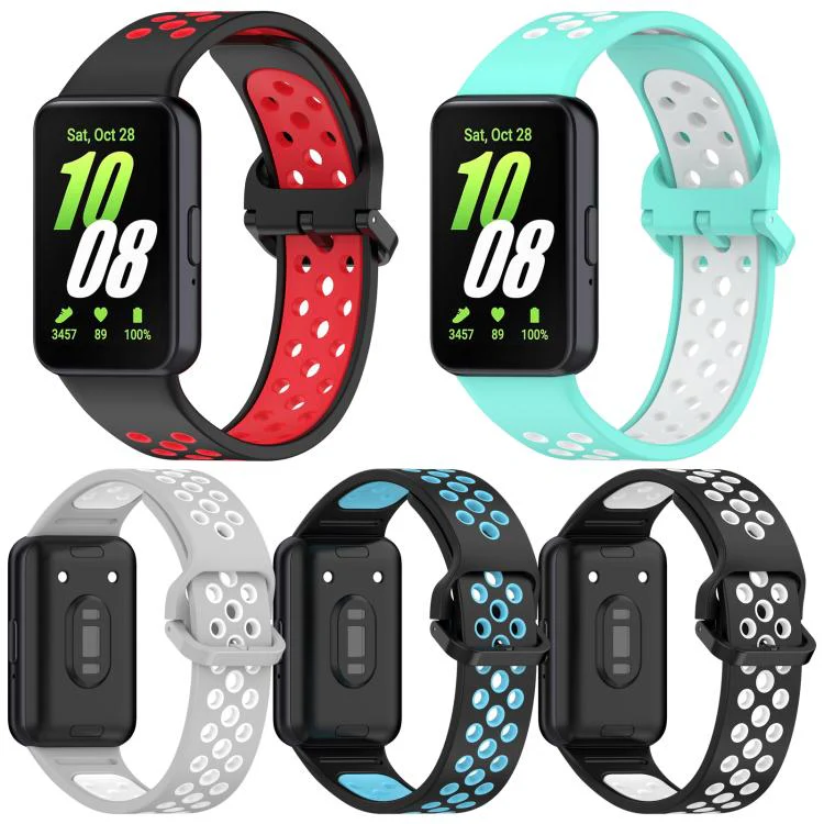 For Galaxy Fit3 5 Pack xDfind Two Color Silicone Breathable Watch Band