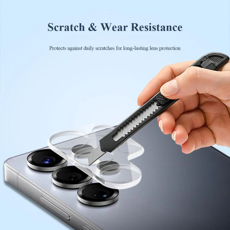 For Galaxy S25 Ultra 5G 2pcs/Set LeReach TF Series 3D Full Coverage Version HD Wear-Resistant Camera Lens Glass Film(Black) - Image 6