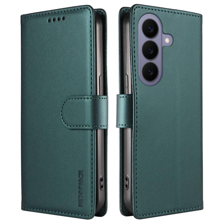 For Galaxy S26+ 5G BETOPNICE Pearlescent RFID Vegan Leather Phone Case with Strap(Green) - Image 2