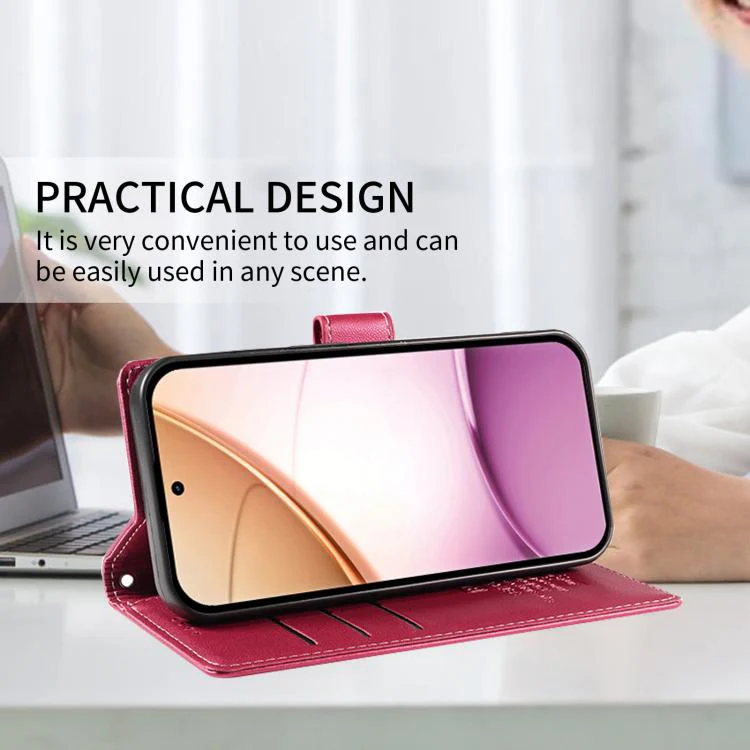 For Galaxy S26+ 5G BETOPNICE Pearlescent RFID Vegan Leather Phone Case with Strap(Red) - Image 7