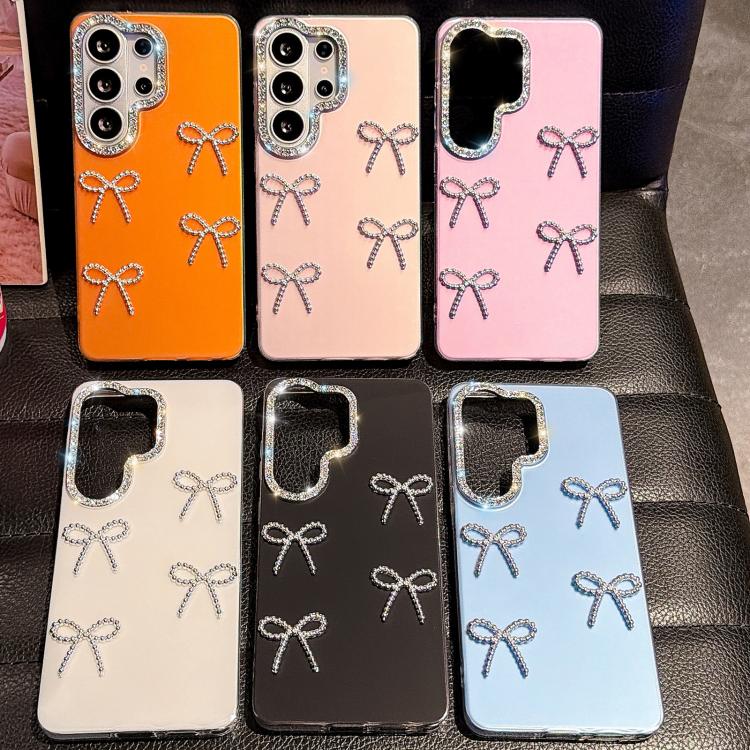 For Galaxy S26+ 5G Electroplated Bowknot Dopamine Color Skin-Friendly IMD Phone Case with Beaded Wrist Strap(Purple) - Image 7