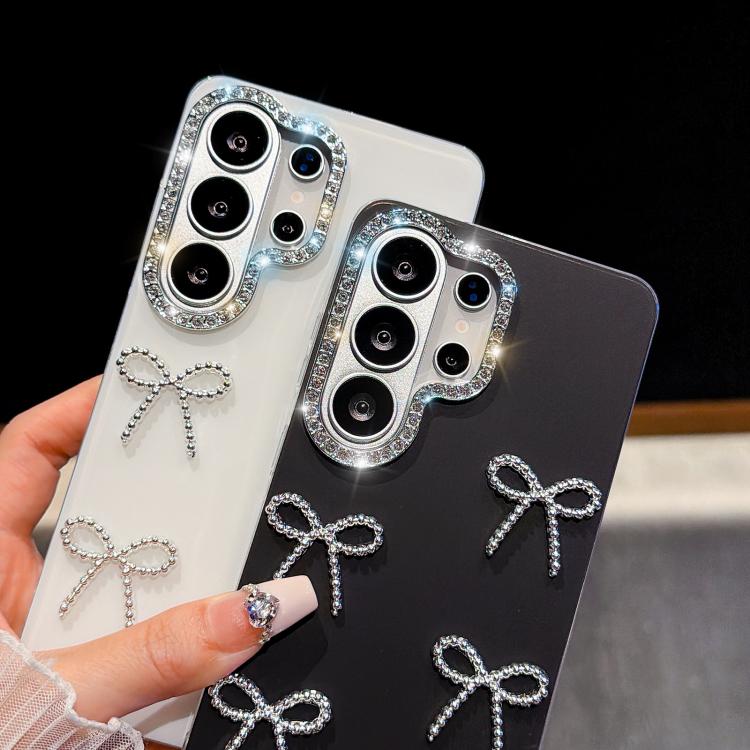 For Galaxy S26 5G Electroplated Bowknot Dopamine Color Skin-Friendly IMD Phone Case with Beaded Wrist Strap(Purple) - Image 4