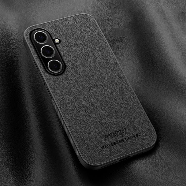 For Galaxy S26 5G HUIYI Leather Magnetic Phone Case(Black)