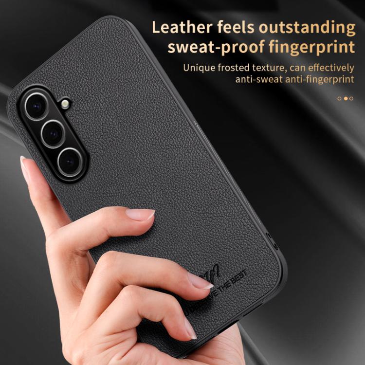 For Galaxy S26 5G HUIYI Leather Magnetic Phone Case(Black) - Image 3
