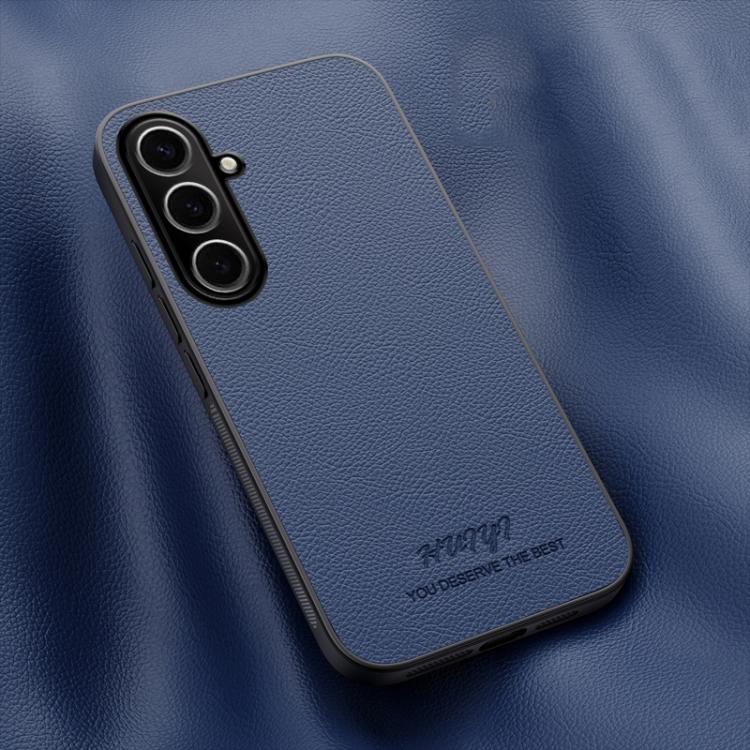 For Galaxy S26 5G HUIYI Leather Magnetic Phone Case(Blue)