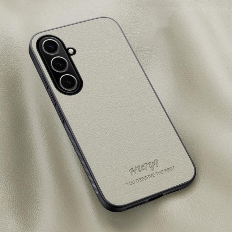 For Galaxy S26 5G HUIYI Leather Magnetic Phone Case(White)