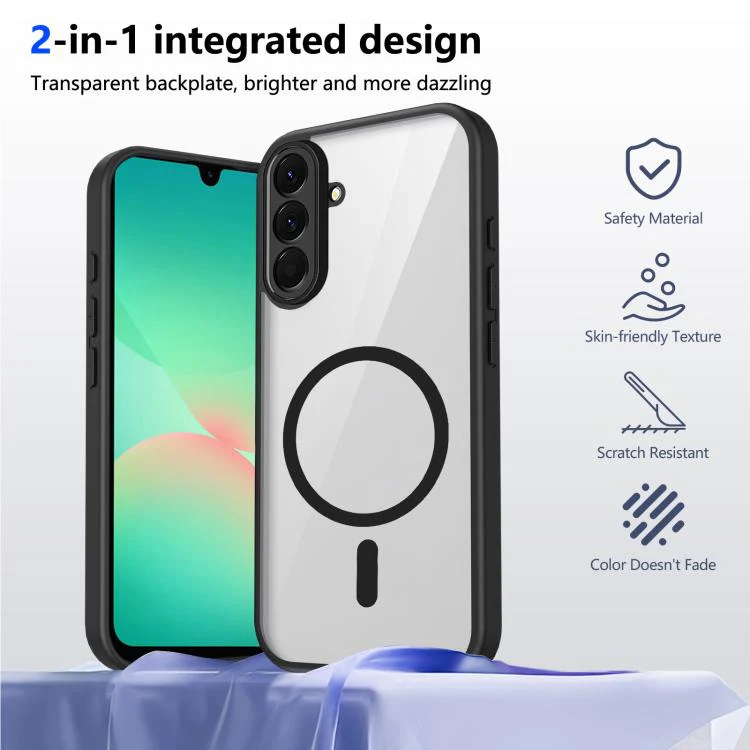 For Galaxy S26+ 5G Matte PC Skin-feel Magnetic Shockproof Phone Case(Black) - Image 2