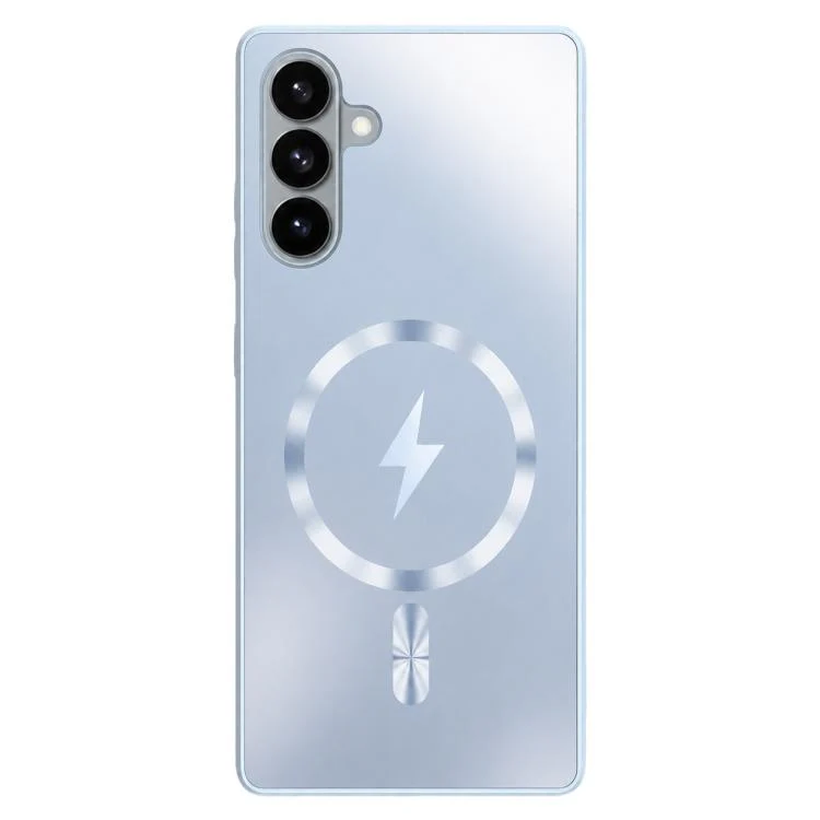 For Galaxy S26 5G Vacuum Electroplated Magnetic Phone Case(Light Blue)