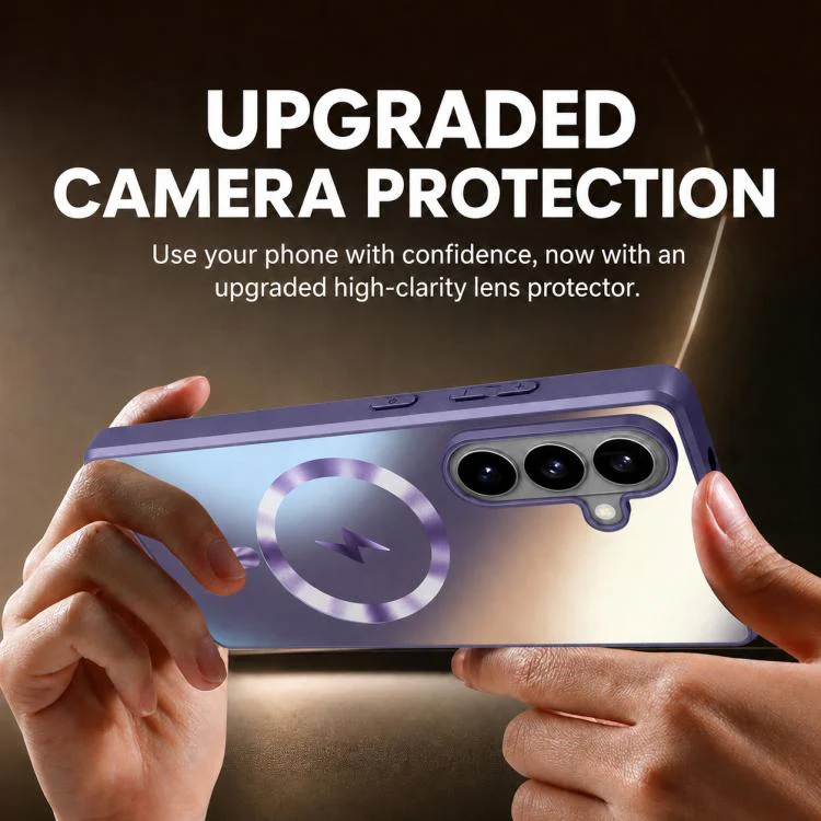 For Galaxy S26+ 5G Vacuum Electroplated Magnetic Phone Case(Titanium Color) - Image 2