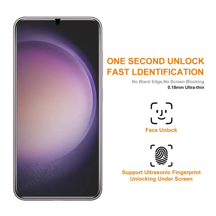For Galaxy S26 FE 5G 2pcs ENKAY 0.18mm High Aluminum-silicon Tempered Glass Film, Support Ultrasonic Fingerprint Unclock - Image 4