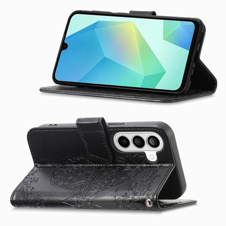 For Galaxy S26 FE 5G Butterfly Love Flower Embossed Leather Phone Case(Black) - Image 5