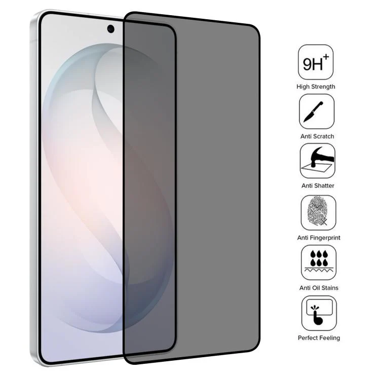 For Galaxy S26 FE 5G Full Cover Anti-peeping Tempered Glass Film, Support Fingerprint Unlocking - Image 3