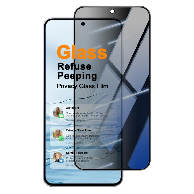 For Galaxy S26 FE 5G imak Privacy Full Screen Tempered Glass Film, Support Fingerprint Unlocking