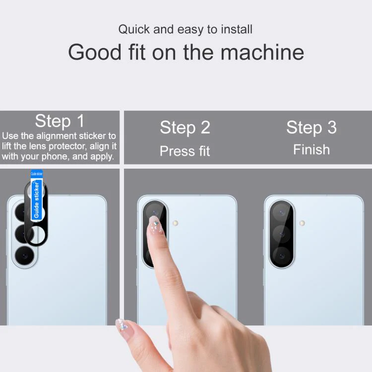 For Galaxy S26 FE 5G IMAK Rear Camera Lens Glass Film Black Version - Image 4