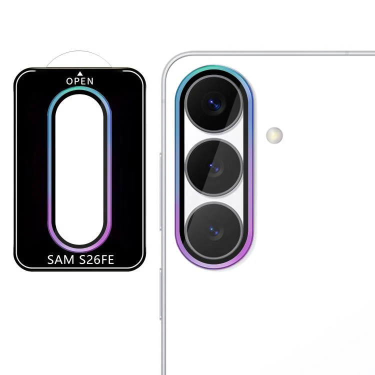 For Galaxy S26 FE 5G Kalebol No Flicker Ultra-Thin Individual Camera Lens Tempered Glass Film(Colorful)