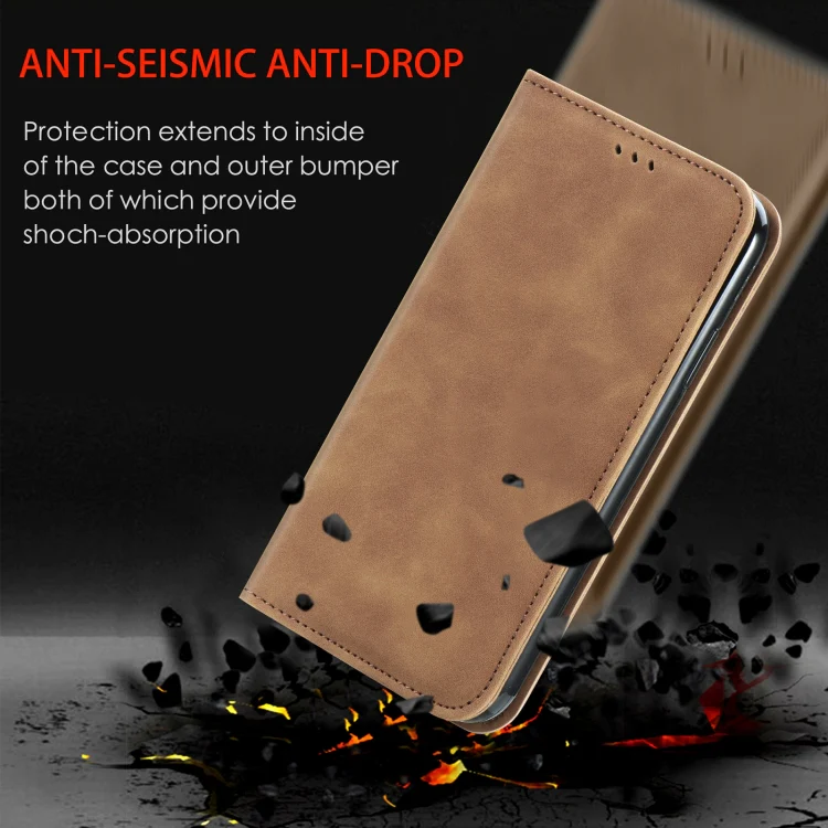 For Galaxy S26 FE 5G Retro Skin Feel Magnetic Leather Phone Case(Gray) - Image 6