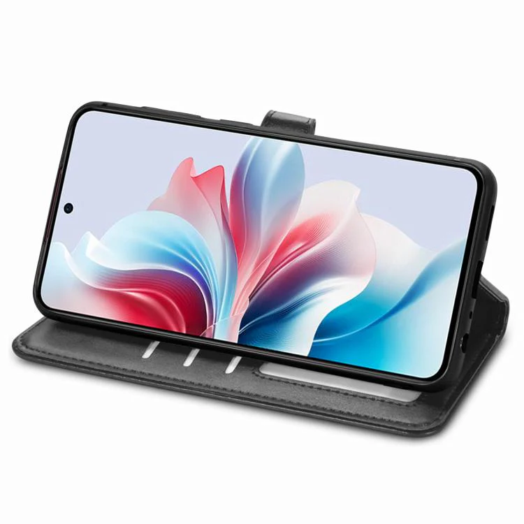 For Galaxy S26 FE 5G Retro Solid Color Buckle Leather Phone Case(Black) - Image 4