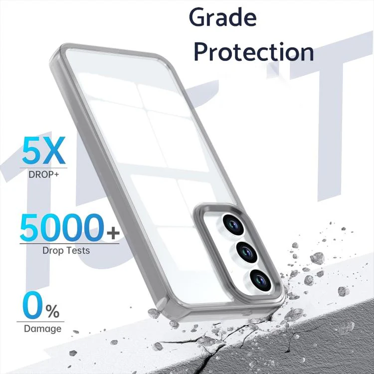 For Galaxy S26 FE 5G Shine High Transparency Acrylic Phone Case(Black) - Image 4