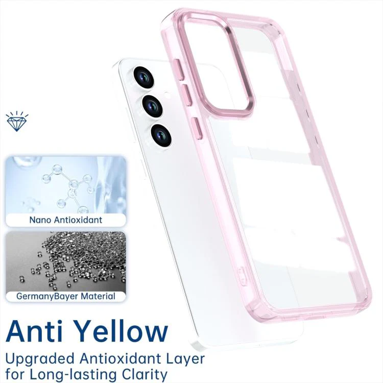 For Galaxy S26 FE 5G Shine High Transparency Acrylic Phone Case(Pink) - Image 6