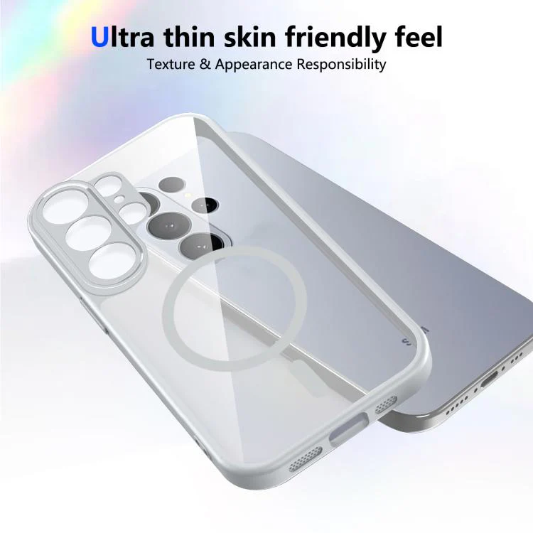 For Galaxy S26 Ultra 5G Matte PC Skin-feel Magnetic Shockproof Phone Case(Grey) - Image 3