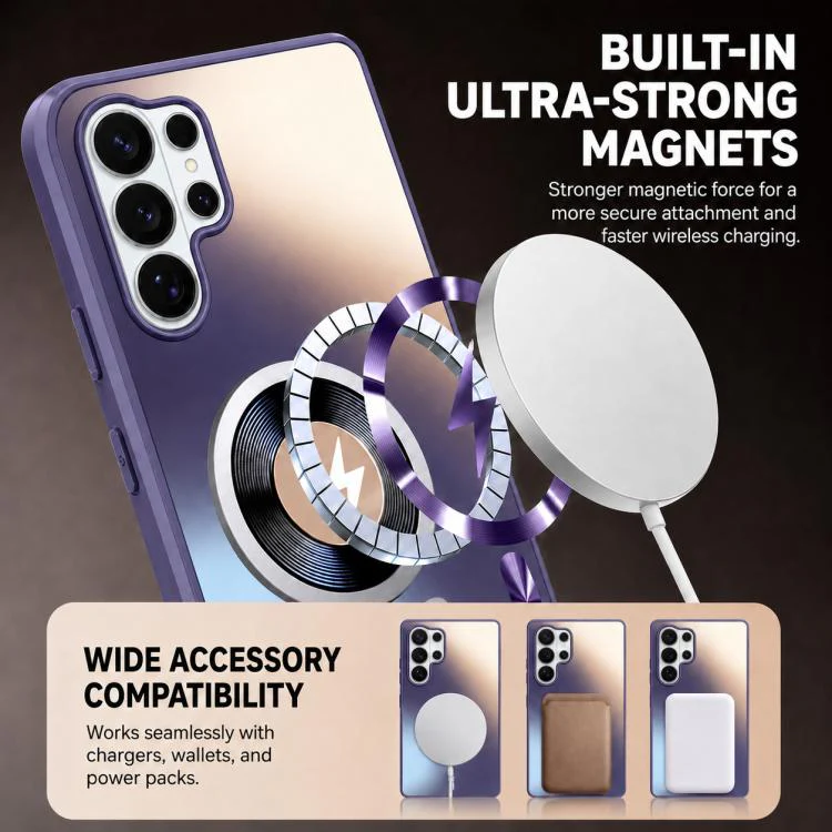 For Galaxy S26 Ultra 5G Vacuum Electroplated Magnetic Phone Case(Green) - Image 4