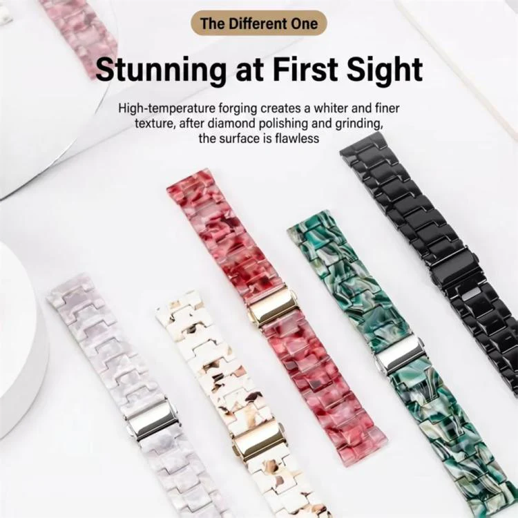 For Galaxy Watch Ultra 47mm / Ultra 2025 Butterfly Clasp Three Beads Resin Watch Band with Removal Tool(Pink) - Image 4