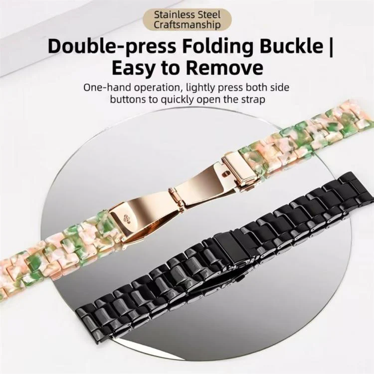 For Galaxy Watch Ultra 47mm / Ultra 2025 Butterfly Clasp Three Beads Resin Watch Band with Removal Tool(Red Gray) - Image 5