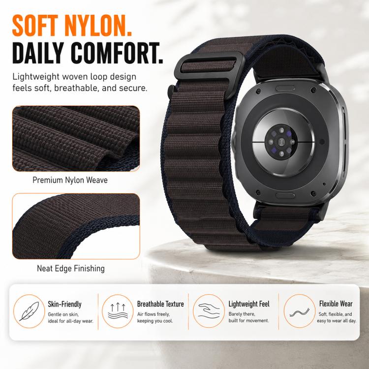 For Galaxy Watch Ultra / Ultra 2025 5 Pack xDfind Black Buckle Loop Nylon Watch Band - Image 4
