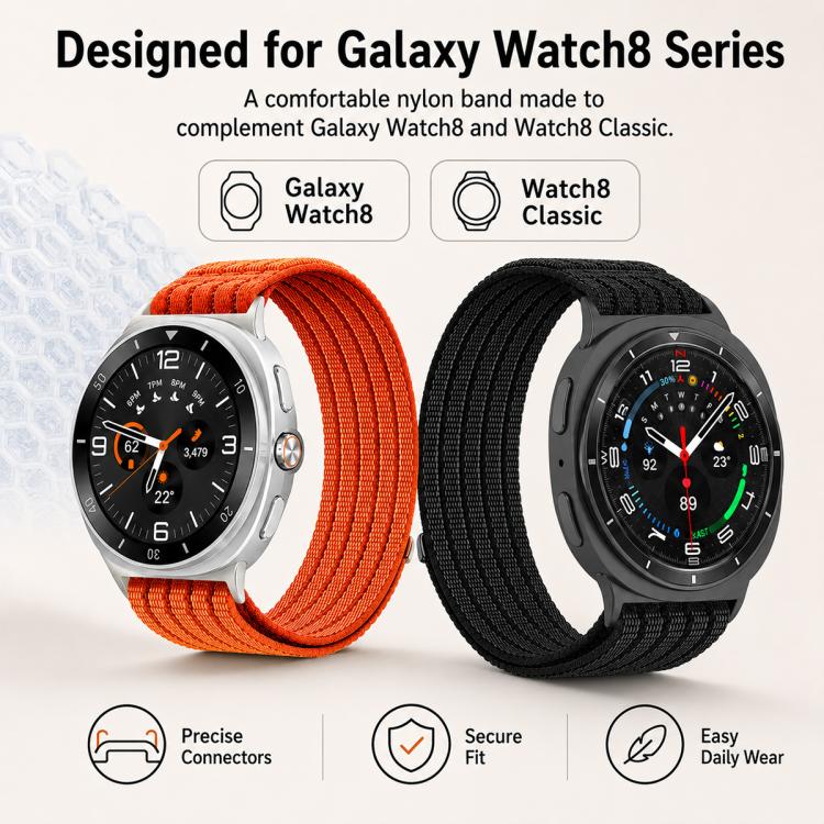 For Galaxy Watch8 / Watch8 Classic xDfind Nylon Breathable Hook And Loop Fastener Watch Band(Green) - Image 5