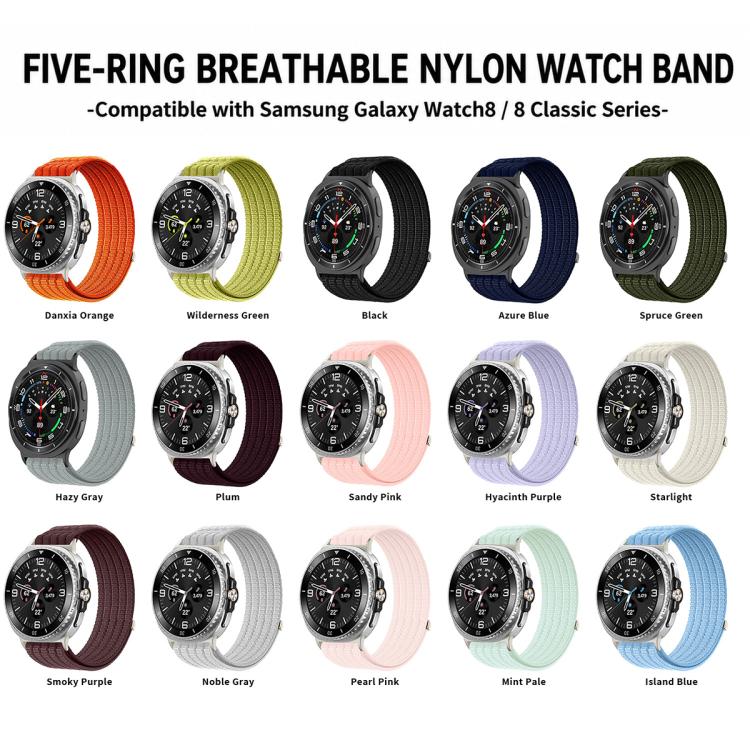 For Galaxy Watch8 / Watch8 Classic xDfind Nylon Breathable Hook And Loop Fastener Watch Band(Light Grey) - Image 4