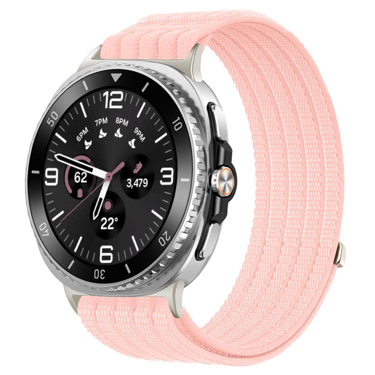 For Galaxy Watch8 / Watch8 Classic xDfind Nylon Breathable Hook And Loop Fastener Watch Band(Pink)