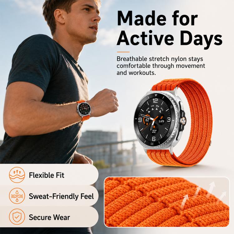 For Galaxy Watch8 / Watch8 Classic xDfind Nylon Breathable Hook And Loop Fastener Watch Band(Pink) - Image 10