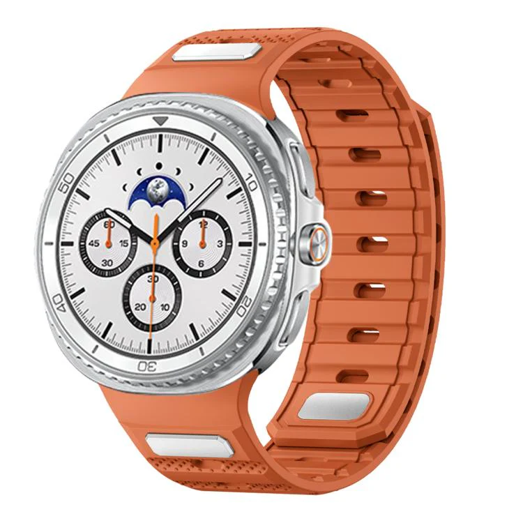 For Galaxy Watch9/8/9 Classic/8 Classic Dot Pattern Magnetic Solid Color Silicone Watch Band(Brown)