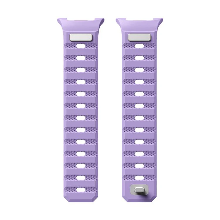 For Galaxy Watch9/8/9 Classic/8 Classic Dot Pattern Magnetic Solid Color Silicone Watch Band(Lilac) - Image 2