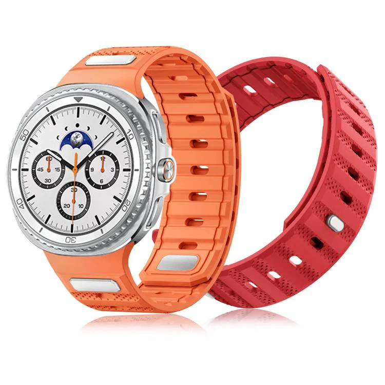For Galaxy Watch9/8/9 Classic/8 Classic Dot Pattern Magnetic Solid Color Silicone Watch Band(Lilac) - Image 6