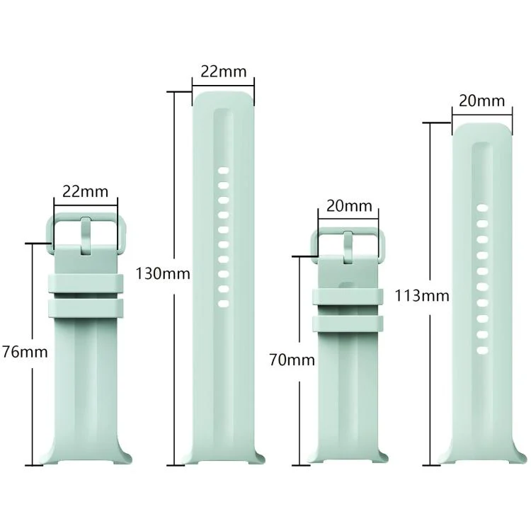 For Galaxy Watch9 / 8 / 9 Classic / 8 Classic Solid Color Vertical Striped Silicone Watch Band Size: S(Dark Green) - Image 6