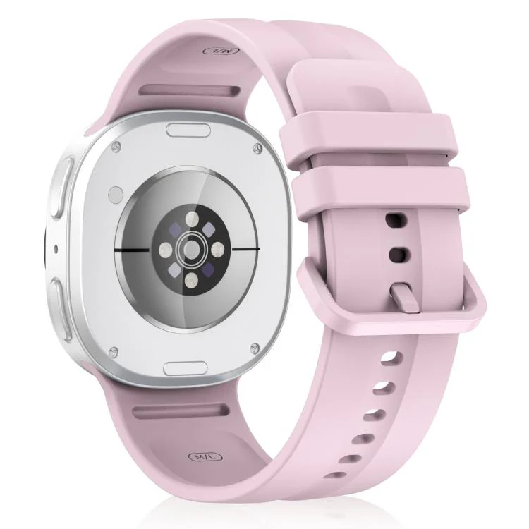 For Galaxy Watch9 / 8 / 9 Classic / 8 Classic Solid Color Vertical Striped Silicone Watch Band Size: S(Pink) - Image 2