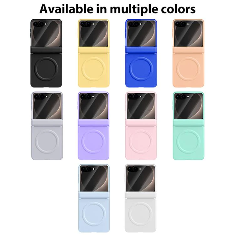 For Galaxy Z Flip8 5G Integrated Vegan Leather Central Magnetic Phone Case(Klein Blue) - Image 7