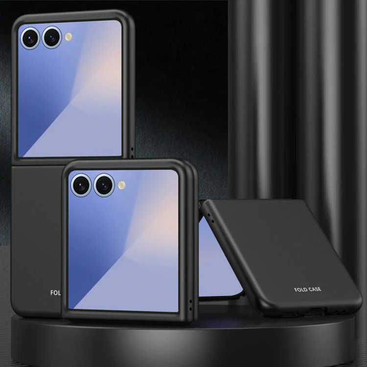 For Galaxy Z Flip8 5G Skin Feel Electroplating PC Shockproof Phone Case(Black)