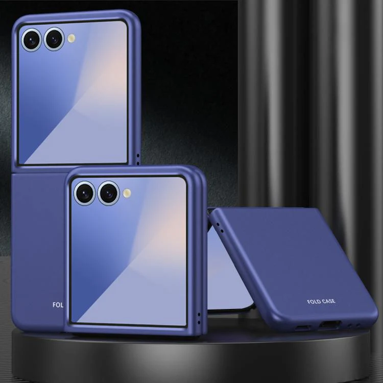 For Galaxy Z Flip8 5G Skin Feel Electroplating PC Shockproof Phone Case(Blue)