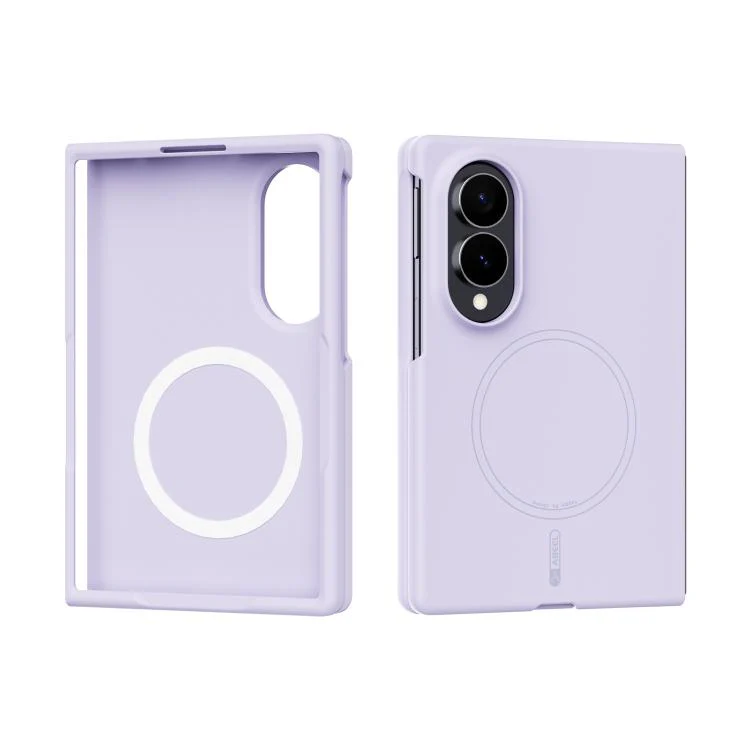 For Galaxy Z Fold8 5G ABEEL Skin-friendly Feel Magsafe Liquid Silicone Phone Case(Lilac Purple)