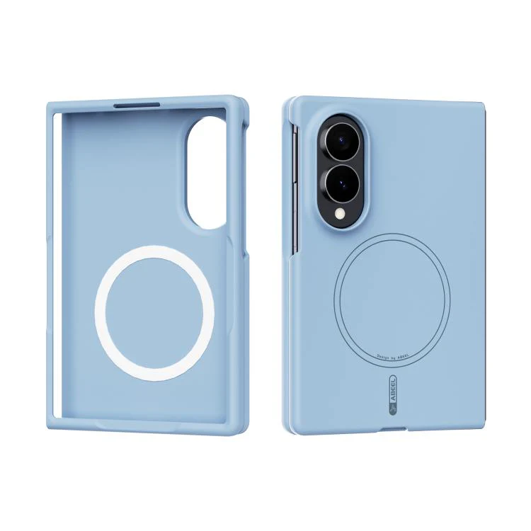 For Galaxy Z Fold8 5G ABEEL Skin-friendly Feel Magsafe Liquid Silicone Phone Case(Sky Blue)