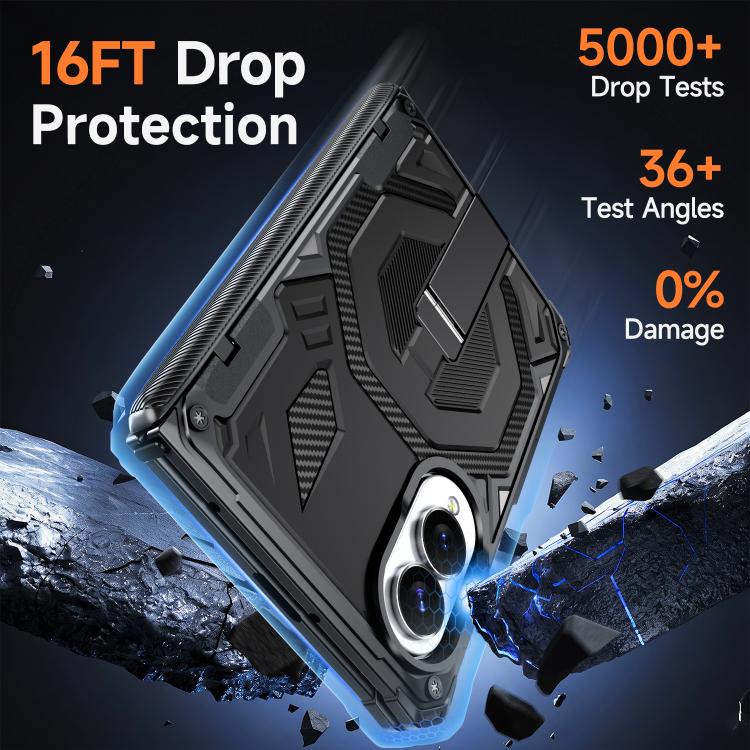 For Galaxy Z Fold8 5G Hidden Metal Holder Magnetic Shockproof Phone Case(Black) - Image 5