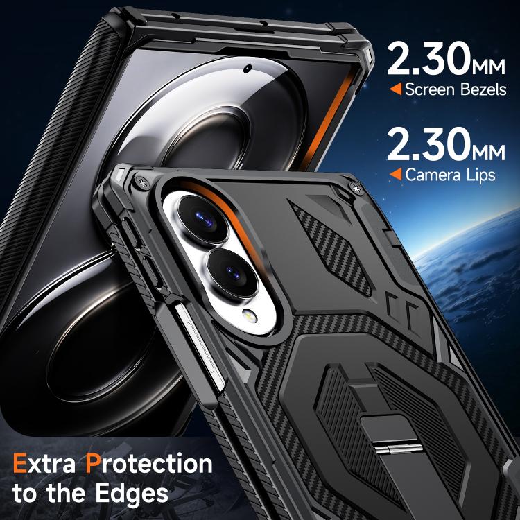 For Galaxy Z Fold8 5G Hidden Metal Holder Magnetic Shockproof Phone Case(Black) - Image 7